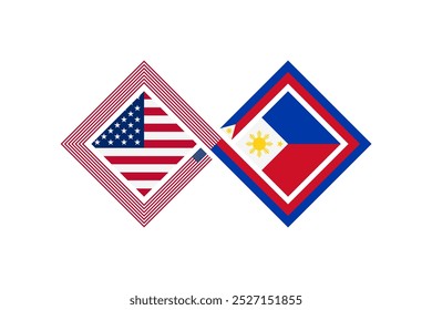 deal concept. american english and filipino language translation icon. vector illustration isolated on white background