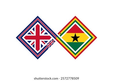 deal concept. british and ghanaian english language translation icon. vector illustration isolated on white background