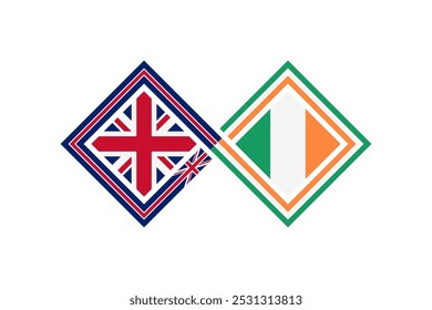 deal concept. english and irish language translation icon. vector illustration isolated on white background