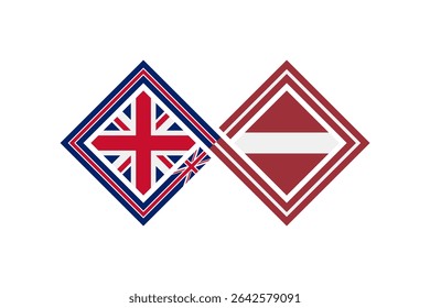 deal concept. english and latvian language translation icon. vector illustration isolated on white background