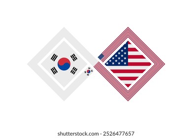 conceito do negócio. ícone da tradução do inglês coreano e americano. ilustração vetorial isolada no fundo branco