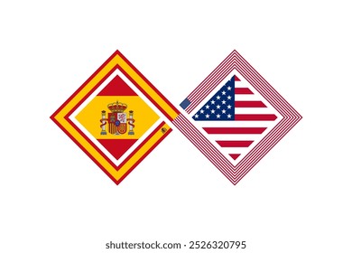 deal concept. spanish and american english language translation icon. vector illustration isolated on white background