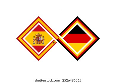 deal concept. spanish and german language translation icon. vector illustration isolated on white background