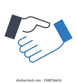 Deal Contract Case Resolve Agreement Hand Shake Law Enforcement Design Concept, Business and Common Law Icon