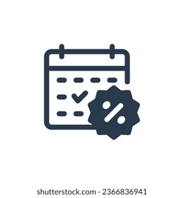 Ilustración del icono del vector de descubrimiento de días