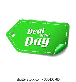 Deal Of The Day Green Vector Icon Design