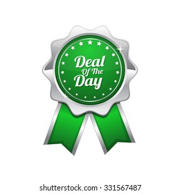 Deal Of The Day Green Vector Icon Design