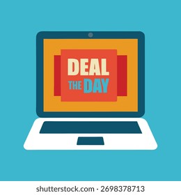 Deal of the Day Laptop Computer Flat Icon