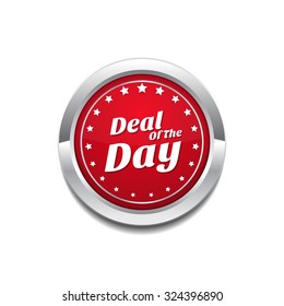 Deal Of The Day Red Vector Icon Button