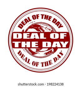 deal of the day stamp with on vector illustration