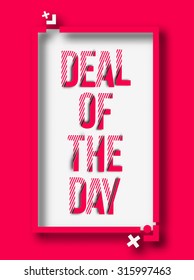Deal of the day text design vector.