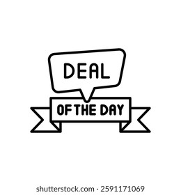 Deal of the day vector icon stock illustration