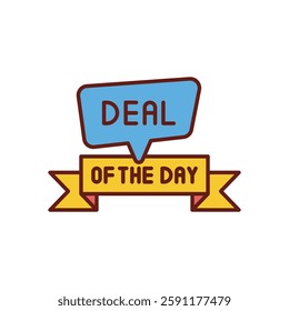 Deal of the day vector icon stock illustration