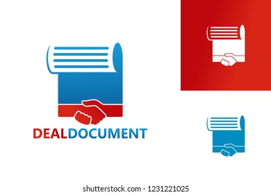 Deal Document Logo Template Design Vector, Emblem, Design Concept, Creative Symbol, Icon