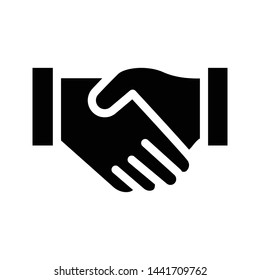 deal glyph flat vector icon