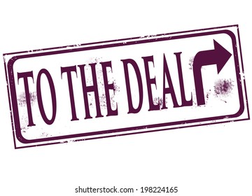to the deal grunge stamp with on vector illustration