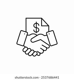 deal handshake contract icon sign vector