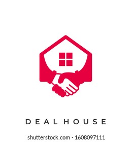 Deal House Illustration Vector Template. Suitable for Creative Industry, Multimedia, entertainment, Educations, Shop, and any related business