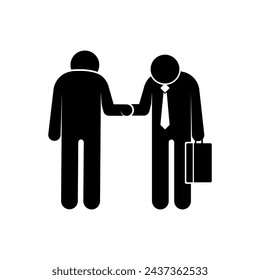 Deal Icon. Agreement, Cooperation Symbol - Vector.