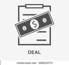 deal icon. Flat design vector illustration
