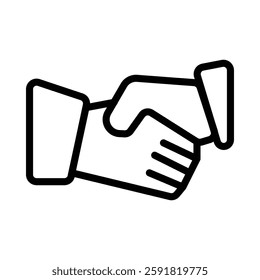 Deal icon illustration in line style. Perfect for website mobile app presentation. Suitable for any user interface and user experience