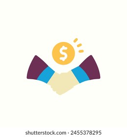 deal icon, isolated icon in light background, perfect for website, blog, logo, graphic design, social media, UI, mobile app