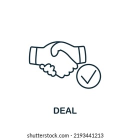 Deal icon. Line simple line Retail icon for templates, web design and infographics