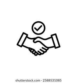Deal icon logo sign set vector outline