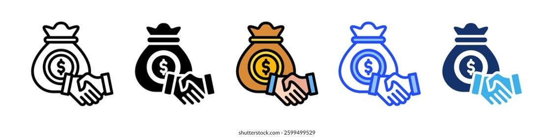 Deal Icon Set With Multiple Style Collection