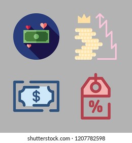 deal icon set. vector set about discount and money icons set.