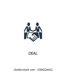 deal icon. Simple element illustration. deal concept symbol design. Can be used for web and mobile.