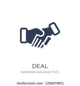 Deal icon. Trendy flat vector Deal icon on white background from Business and analytics collection, vector illustration can be use for web and mobile, eps10