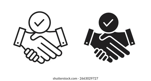 Deal icon vector design element logo template