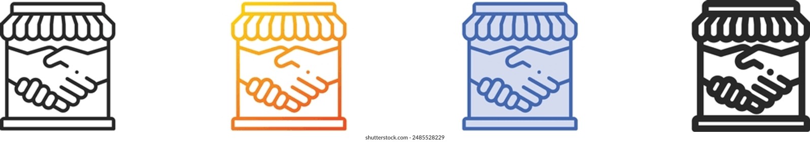 Icono ideal.Diseño lineal delgado, degradado, trazo azul y estilo audaz aislado sobre fondo blanco