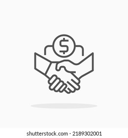 Deal line icon. Editable stroke and pixel perfect. Can be used for digital product, presentation, print design and more.