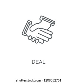 Deal linear icon. Deal concept stroke symbol design. Thin graphic elements vector illustration, outline pattern on a white background, eps 10.