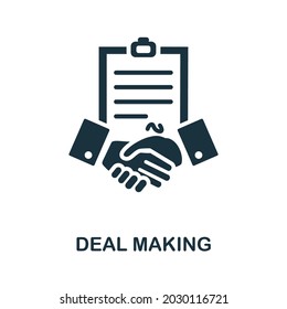 Deal Making Flat Icon. Colored Sign From Leadership Collection. Creative Deal Making Icon Illustration For Web Design, Infographics And More