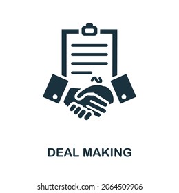 Deal Making icon. Monochrome simple element from leadership collection. Creative Deal Making icon for web design, templates, infographics and more