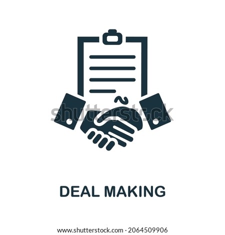 Deal Making icon. Monochrome simple element from leadership collection. Creative Deal Making icon for web design, templates, infographics and more