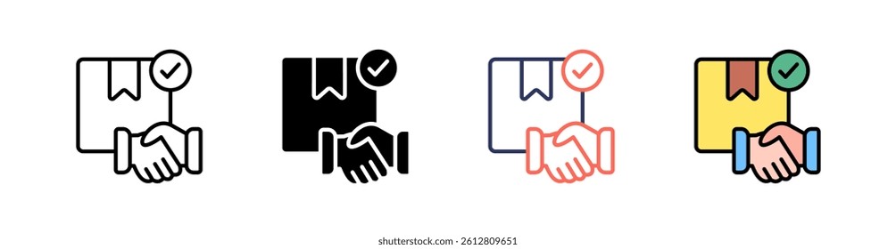 Deal Multi Style Icon Set Vector