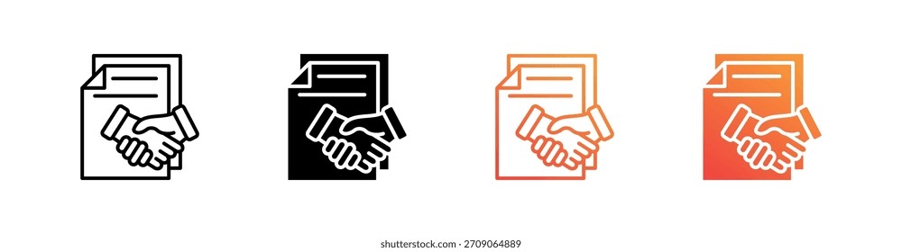 Conjunto de iconos de estilo múltiple de oferta Vector