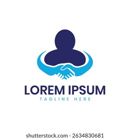 deal negotiation handshake meeting logo design modern minimal concept