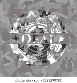 Deal on grey camouflaged pattern 