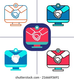 deal online in flat design style