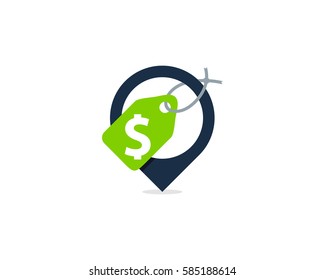 Deal Pin Logo Design Element