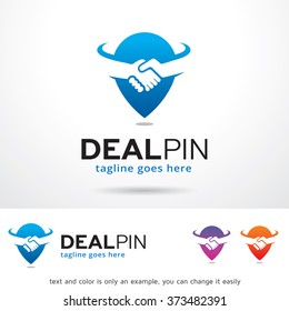 Deal Pin Logo Design Template 