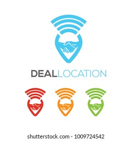 Deal Pin Logo Vector