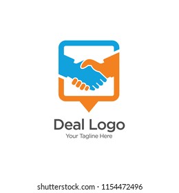 Deal Point Logo Template Design Vector