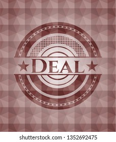 Deal red geometric badge. Seamless.