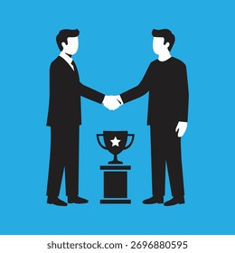 Deal Sealed with a Handshake and Trophy